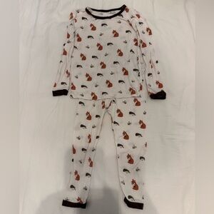Kyte Pajamas with Fox and Hedgehog Print